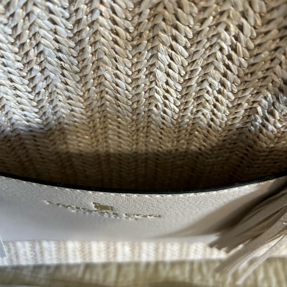 LONDON FOG Alisa Jute Straw Tote Handbag Cream Gold Tone Hardware NWT - Picture 13 of 14